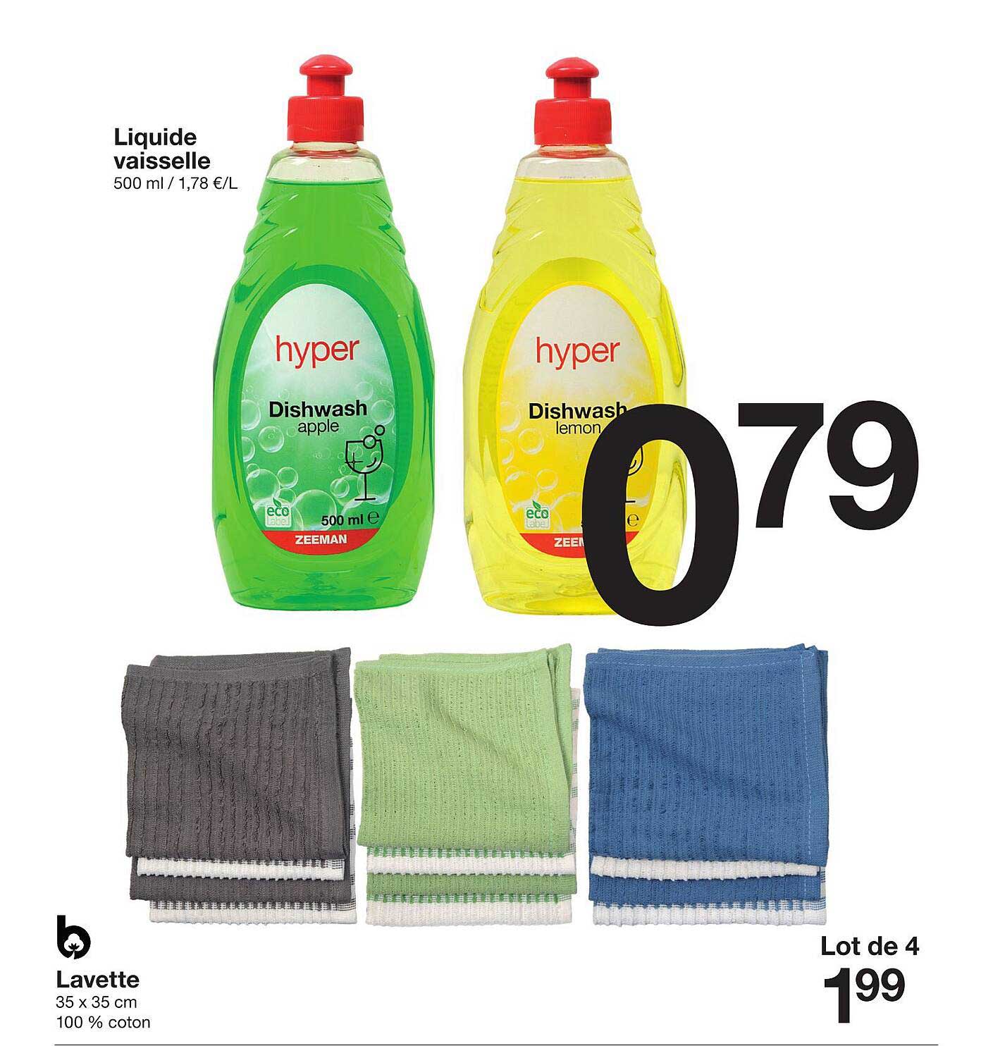 liquide vaisselle hyper, lavette