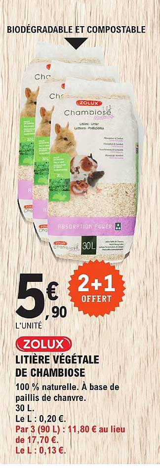 litière végétale de chambiose zolux