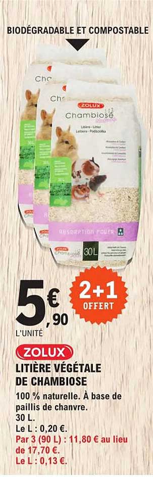 litière végétale de chambiose zolux