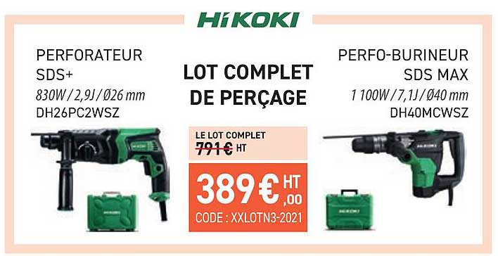lot complet de perçage hikoki