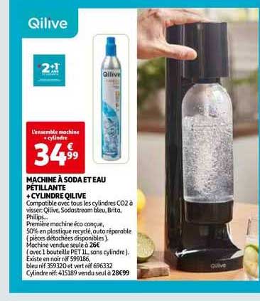 machine à soda et eau pétillante + cylindre qilive