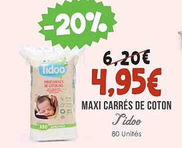 Maxi Carrés De Coton Tidoo