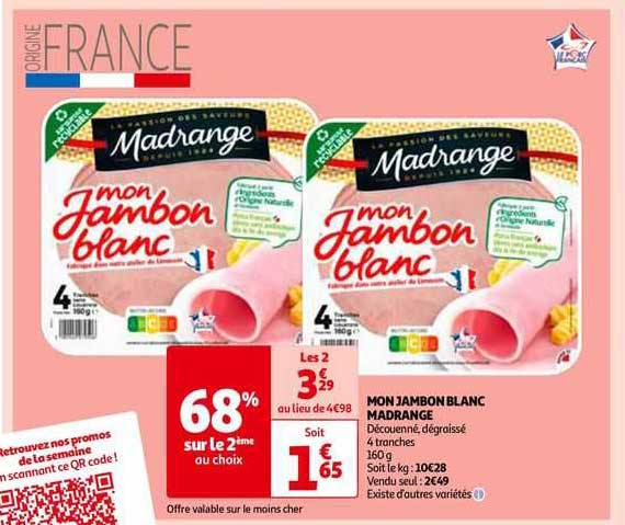 mon jambon blanc madrange