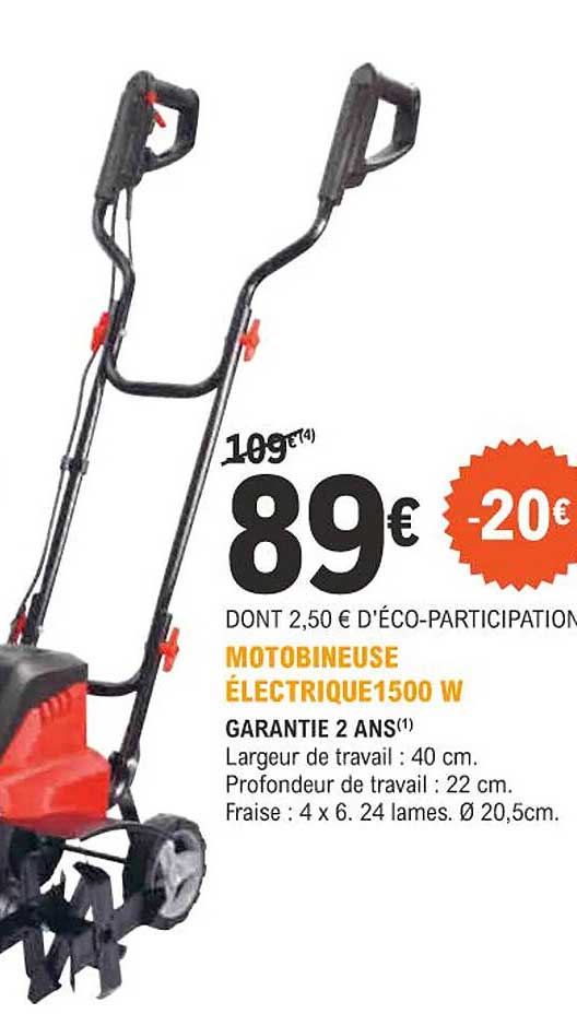 Motobineuse électrique 1500 W