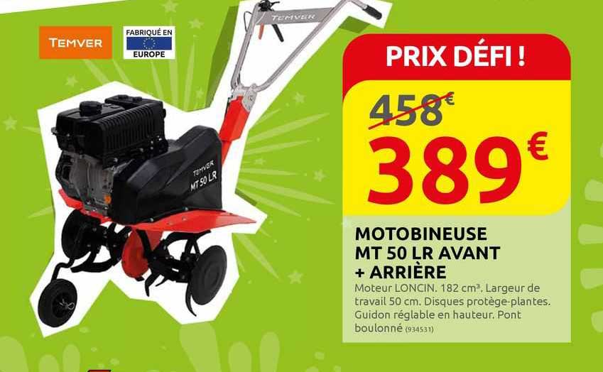 motobineuse mt 50 lr avant + arrière temver