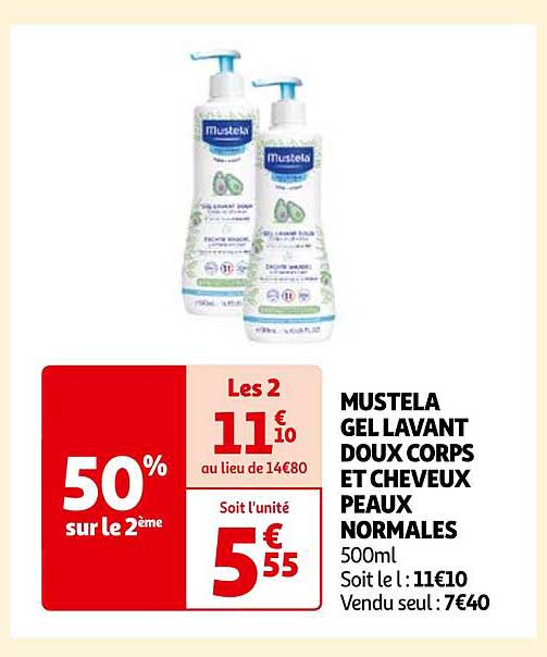 mustela gel lavant doux corps et cheveux peaux normales