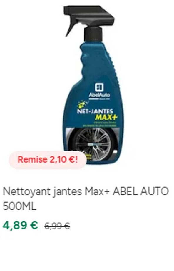 nettoyant jantes max+ abel auto 500 ml