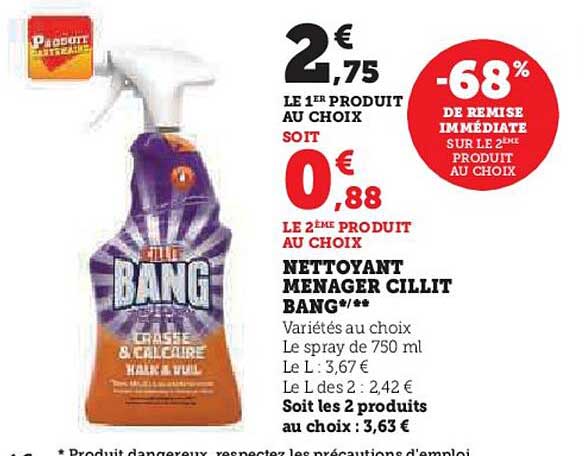 nettoyant ménager cillit bang