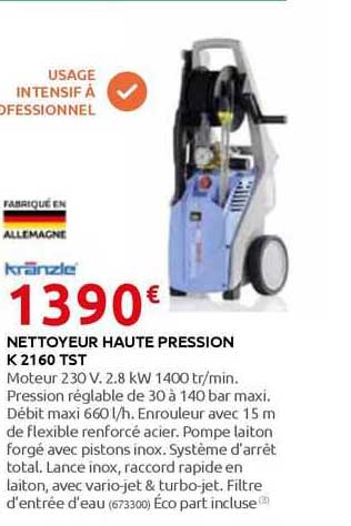 nettoyeur haute pression k 2160 tst kranzle