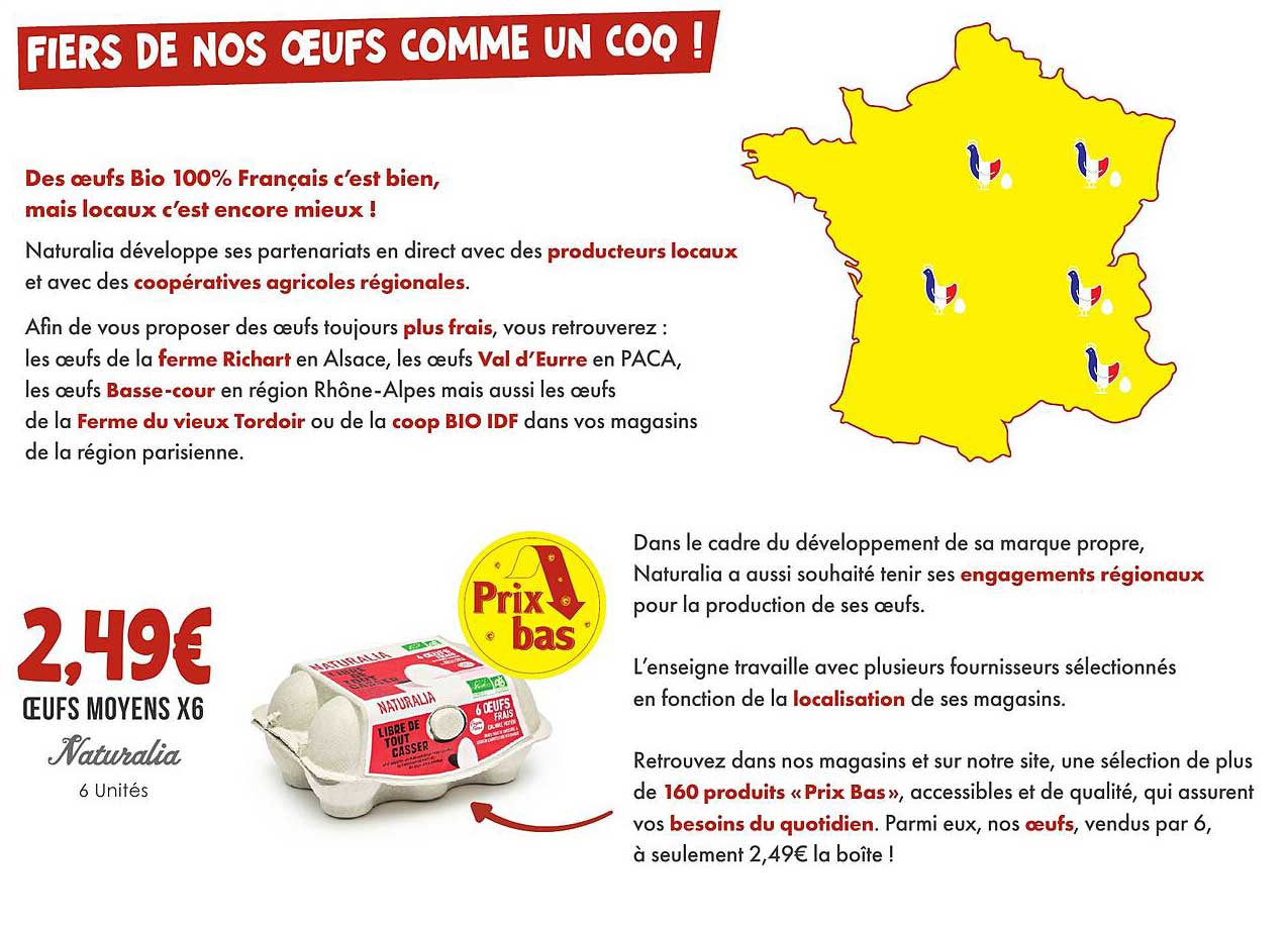 œufs moyens x 6 naturalia