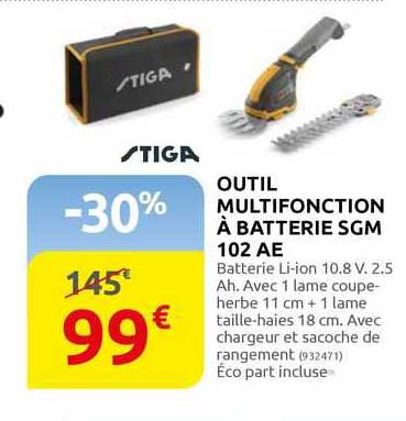 outil multifonction à batterie sgm 102 ae stiga
