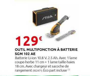 outil multifonction à batterie sgm 102 ae