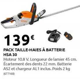 pack taille-haies à batterie hsa 30