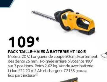 pack taille-haies à batterie ht 100 e