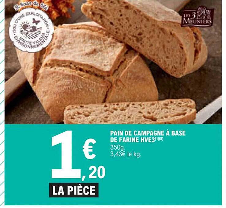 Pain De Campagne à Base De Farine Hve3