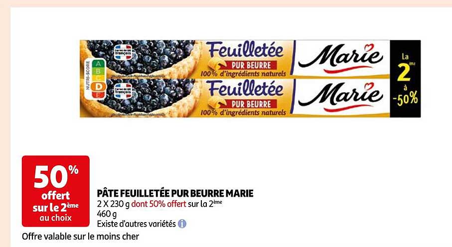 Pâte Feuilletée Pur Beurre Marie