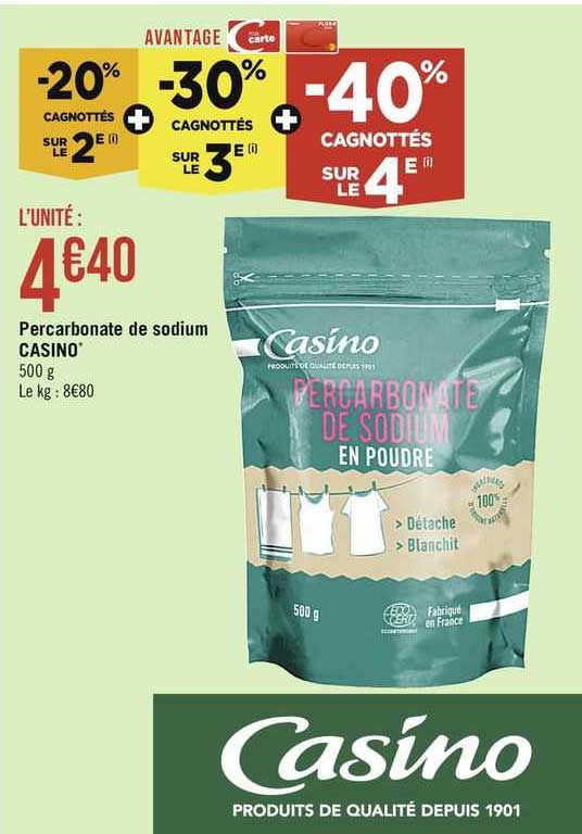 percarbonate de sodium casino