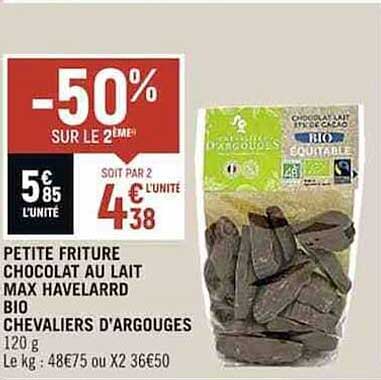 petite friture chocolat au lait max havelaard bio chevaliers d'argouges
