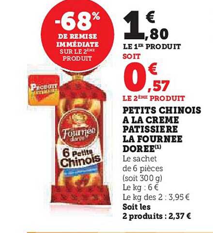 petits chinois à la crème pâtissière la fournée dorée