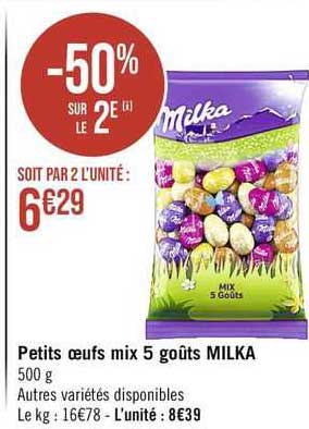 Petits Oeufs Mix 5 Goûts Milka