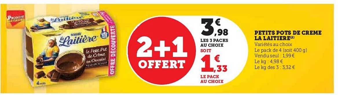 petits pots de crème la laitière