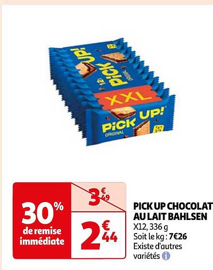 pick up chocolat au lait bahlsen
