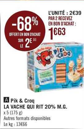 pik & croq la vache qui rit 20% m.g.