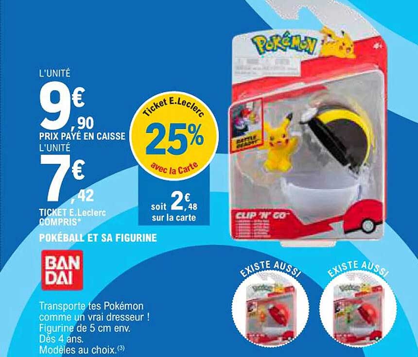 pokéball et sa figurine ban dai
