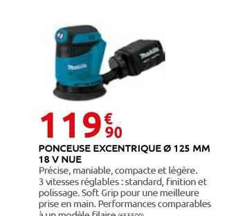 ponceuse excentrique ø 125 mm 18 v nue