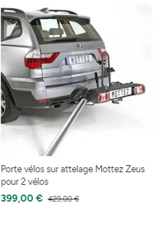 porte vélos sur attelage mottez zeus pour 2 vélos