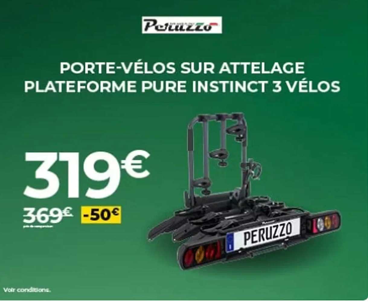 porte-vélos sur attelage plateforme pure instinct 3 vélos