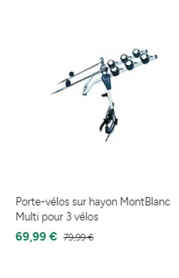 porte-vélos sur hayon montBlanc multi pour 3 vélos