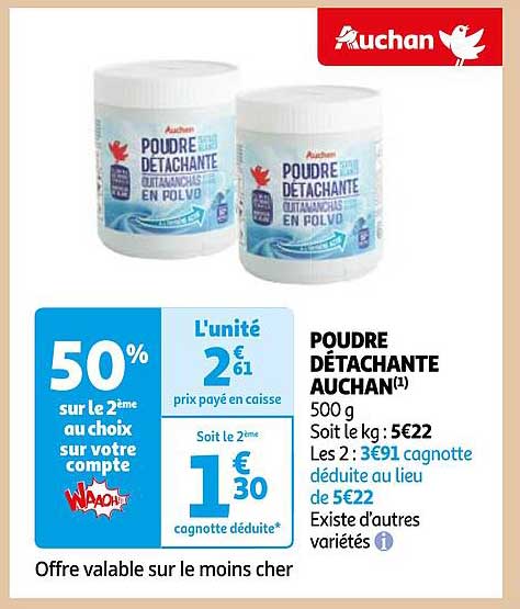 poudre détachante auchan