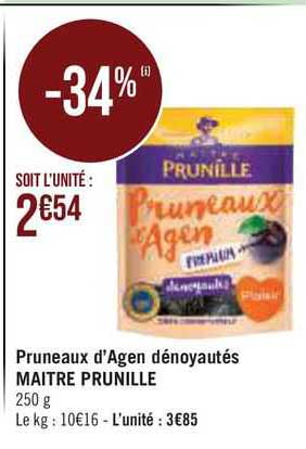 Pruneaux D'agen Dénoyautés Maître Prunille