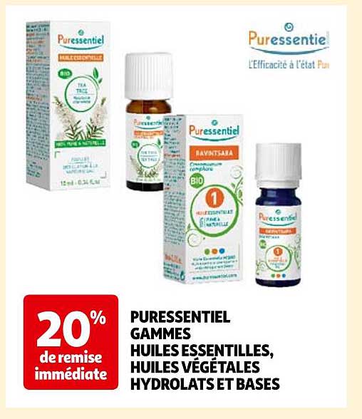 puressentiel gammes huiles essentielles, huiles végétales hydrolats et bases