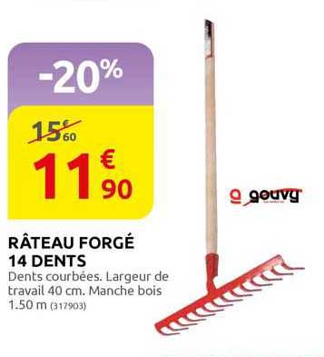 râteau forgé 14 dents