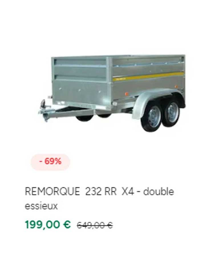 remorque 232 rr x4 - double essieux
