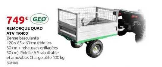 remorque quad atv tr400 géo