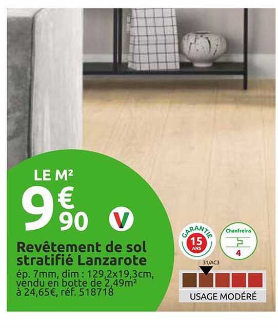 revêtement de sol stratifié lanzarote