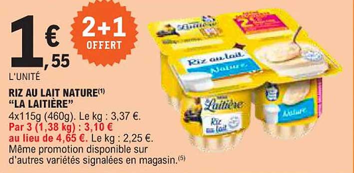 Riz Au Lait Nature "la Laitière"