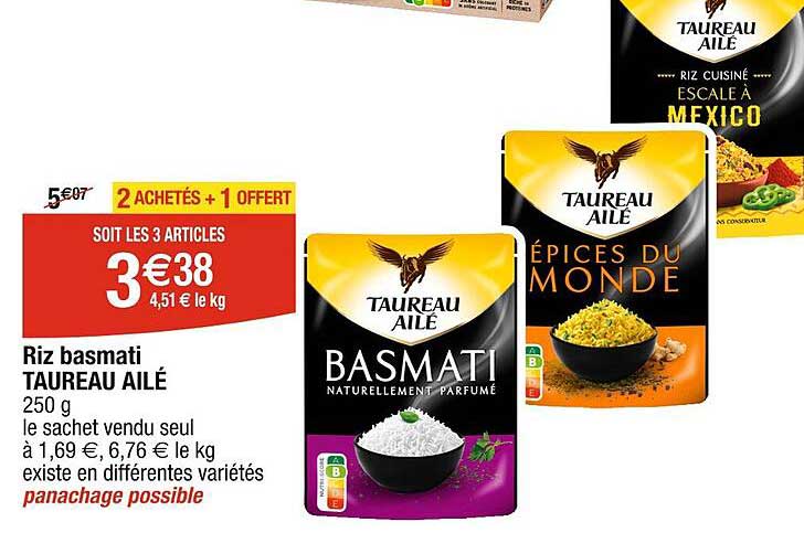 Riz Basmati Taureau Ailé