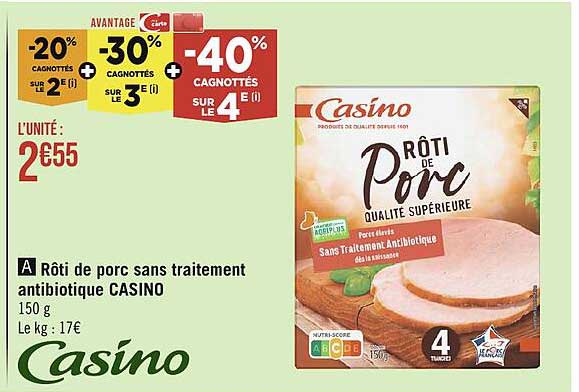 rôti de porc sans traitement antibiotique casino