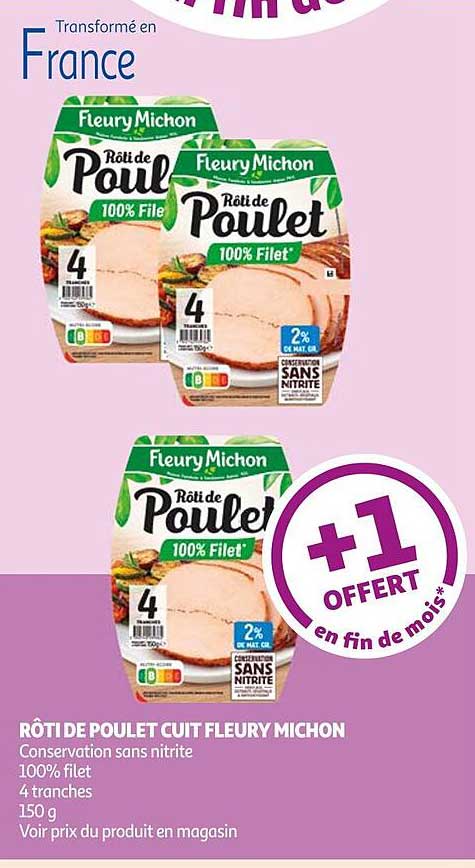 rôti de poulet cuit fleury michon