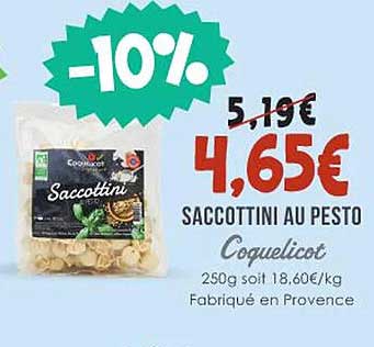 Saccottini Au Pesto Coquelicot
