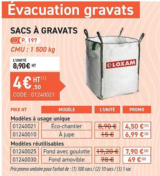sacs à gravats
