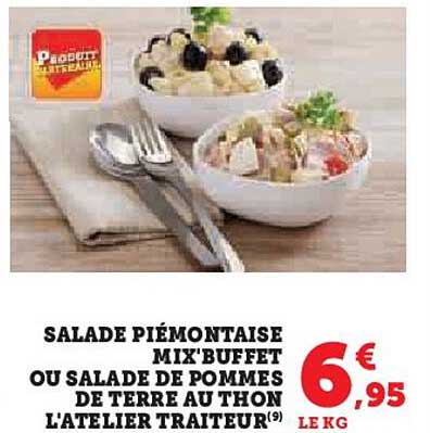 salade piémontaise mix'buffet ou salade de pommes de terre au thon l'atelier traiteur