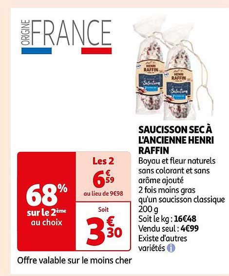 saucisson sec à l'ancienne henrie raffin