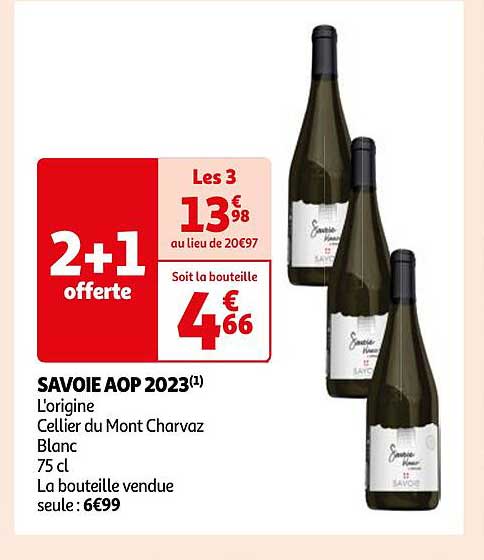 savoie aop 2023 l'origine cellier du mont charvaz blanc
