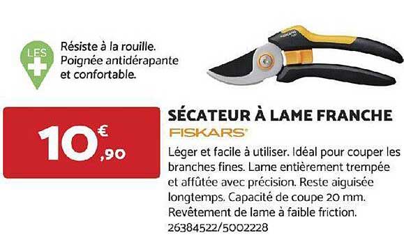 sécateur à lame franche fiskars