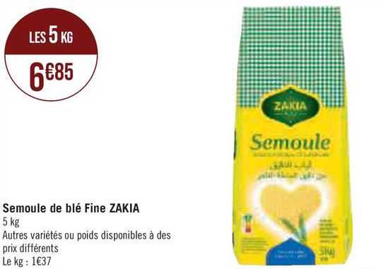 Semoule De Blé Fine Zakia